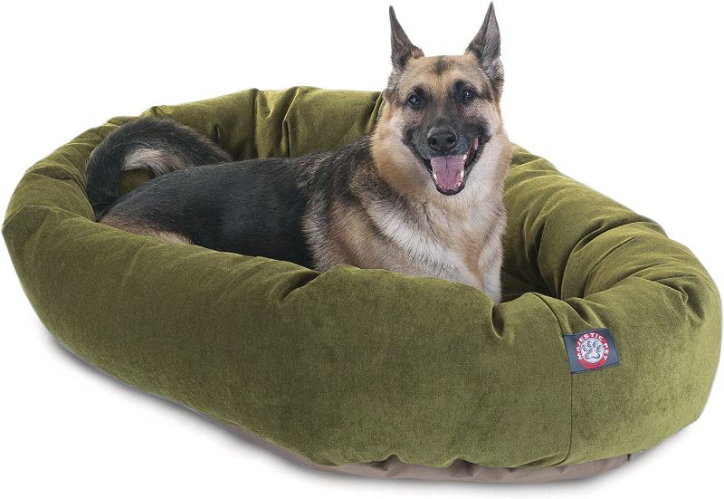 Photo 1 of 52 inch Fern Villa Collection Micro Velvet Bagel Dog Bed By Majestic Pet Products
