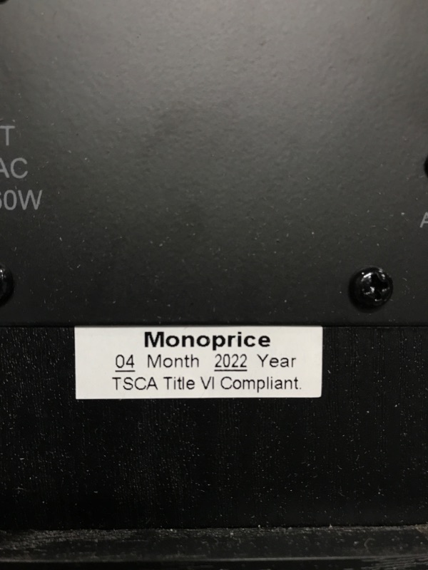 Photo 6 of -USED OF PARTS ONLY-
Monoprice 12 Inch 150 Watt Powered Subwoofer, Black (109723)
