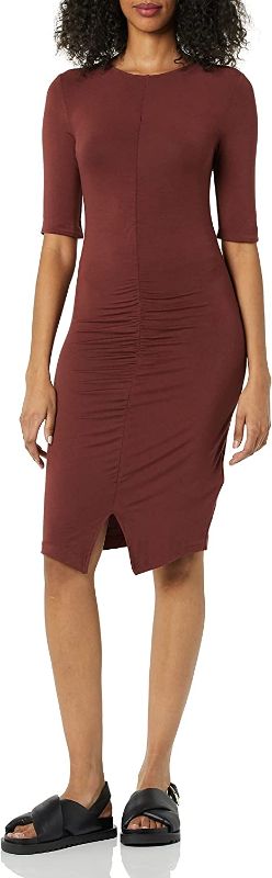 Photo 1 of Daily Ritual Women's Jersey Ruched Front Half-Sleeve Dress
size- x large