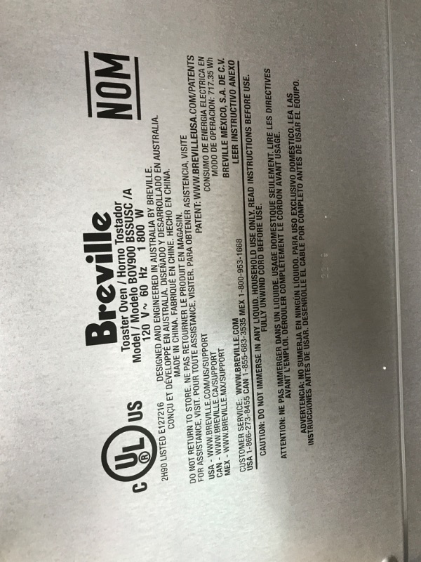 Photo 2 of *Tested-Functional/Minor Cosmetic Damages-See Photos* Breville BOV900BSS the Smart Oven Air - Electric oven - convection - 29.9 qt - 1800 W