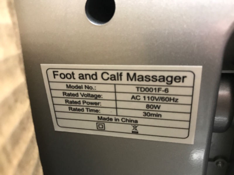 Photo 4 of *Tested-Functional* KoolerThings Shiatsu Heated Foot and Cal Massager Machine to Relieve Sore Feet, Ankles, Calfs and Legs, Deep Kneading Therapy, Relaxation Vibration and Rolling & Stimulates Blood Circulation Silver
