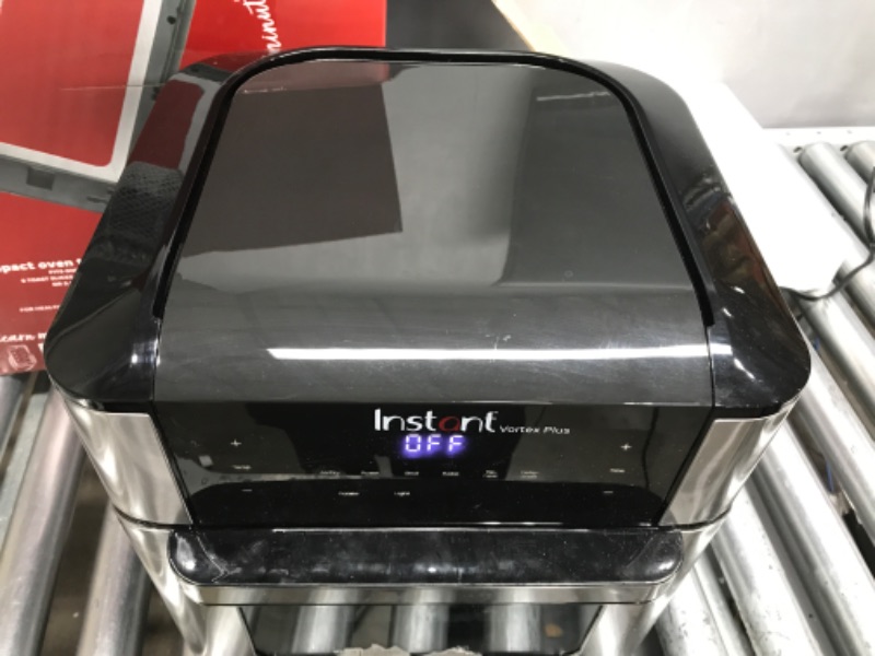 Photo 4 of *Tested-Functional* Instant Vortex Plus 10-Quart Air Fryer, From the Makers of Instant Pot, 7-in-10 Functions, with EvenCrisp Technology, App with over 100 Recipes, Stainless Steel 10QT Vortex Plus