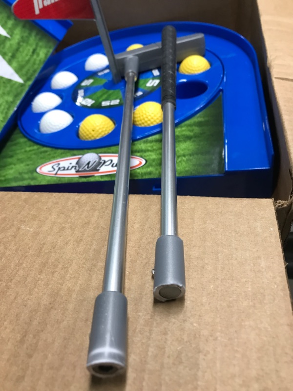 Photo 3 of *Major Damage to Golf Club/Missing One Golf Ball* Franklin Sports Mini Putt Golf Game for Kids - Spin n' Putt Electronic Putting Game - Indoor Mini Golf for Kids + Toddlers - Putter + Balls Included