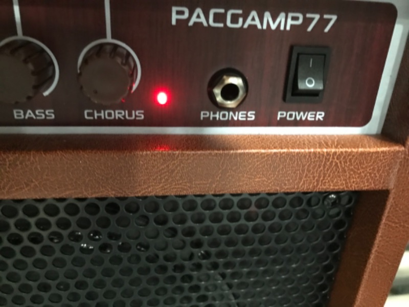 Photo 2 of Acoustic Electric Guitar Amplifier, 15 Watt Portable Mini Amp with Chorus, Volume, Bass, Middle, and Treble Knobs, Headphone Output, Small 8 Inch Speaker for Practice and Portability