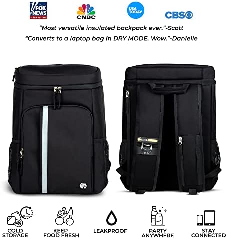 Photo 1 of clima defend Cooler Backpack - Backpack Cooler with insulated leak proof lining for 45 cans. Travel backpack with tablet & laptop storage