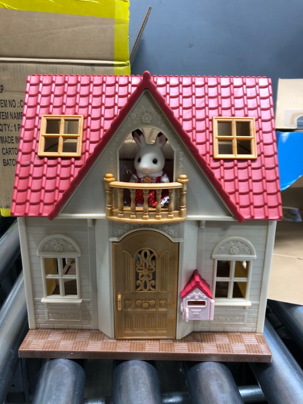 Photo 2 of Calico Critters Red Roof Cozy Cottage Dollhouse Playset with Figure, Furniture and Accessories