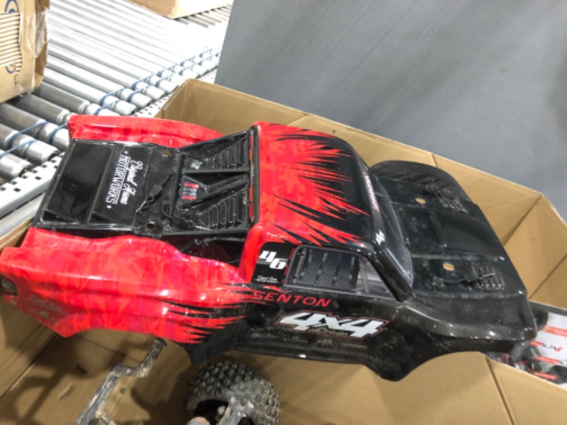 Photo 3 of See Notes*** ARRMA 1/10 SENTON 4X4 V3 MEGA 550 Brushed Short Course RC Truck RTR (Transmitter, Receiver, NiMH Battery and Charger Included), Red, ARA4203V3T1