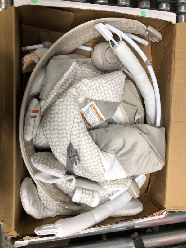 Photo 1 of Ingenuity InLighten Baby Bouncer Seat with Light Up Bar and Bunny Tummy Time Pillow Mat - Twinkle Tails, Newborn and up