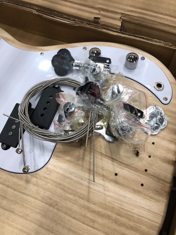 Photo 5 of ***Missing components***
DIY Bass Guitar Kit - Build Your Own Electric Bass With Phoenix Tree Wood Body, Pickguard, Electronics, Maple Guitar Neck & Rosewood Fretboard - DIY Guitar Kit Bass Guitar Neck & Guitar Body