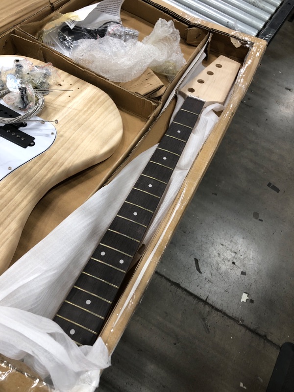 Photo 3 of ***Missing components***
DIY Bass Guitar Kit - Build Your Own Electric Bass With Phoenix Tree Wood Body, Pickguard, Electronics, Maple Guitar Neck & Rosewood Fretboard - DIY Guitar Kit Bass Guitar Neck & Guitar Body