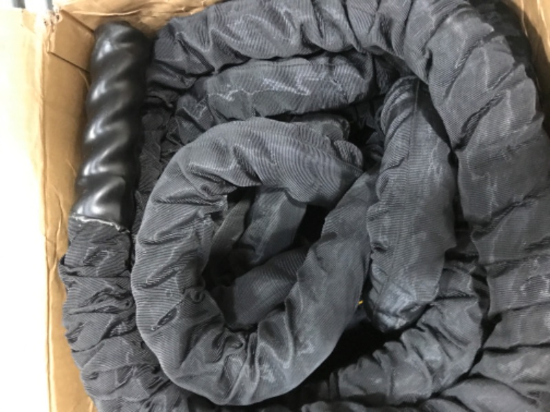 Photo 2 of POWER GUIDANCE Battle Rope, 1.5/2 Inch Diameter Poly Dacron 30, 40, 50Ft Length Exercise Equipment for Home Gym & Outdoor Workout, Battle Rope Anchor Included 2 Inch x 40 Feet