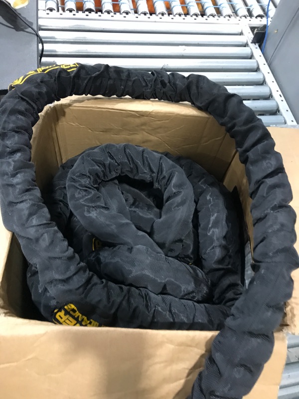 Photo 3 of POWER GUIDANCE Battle Rope, 1.5/2 Inch Diameter Poly Dacron 30, 40, 50Ft Length Exercise Equipment for Home Gym & Outdoor Workout, Battle Rope Anchor Included 2 Inch x 40 Feet