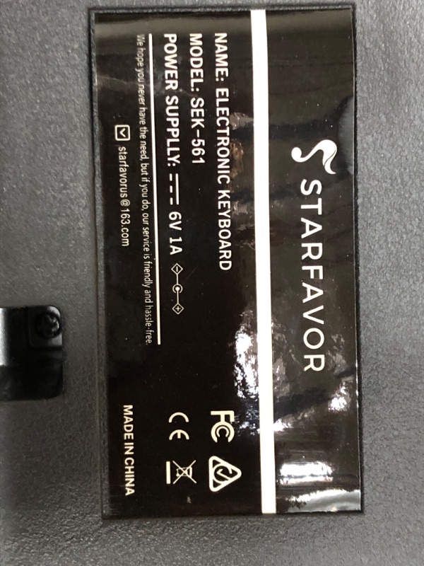 Photo 1 of Starfavor 61 Key Electronic Keyboard Piano with LCD Display, Portable Electric Music Piano for Beginners Professions, include Z-style Stand, Bench, Microphone, Headphone, Keynote Stickers (SEK-561)