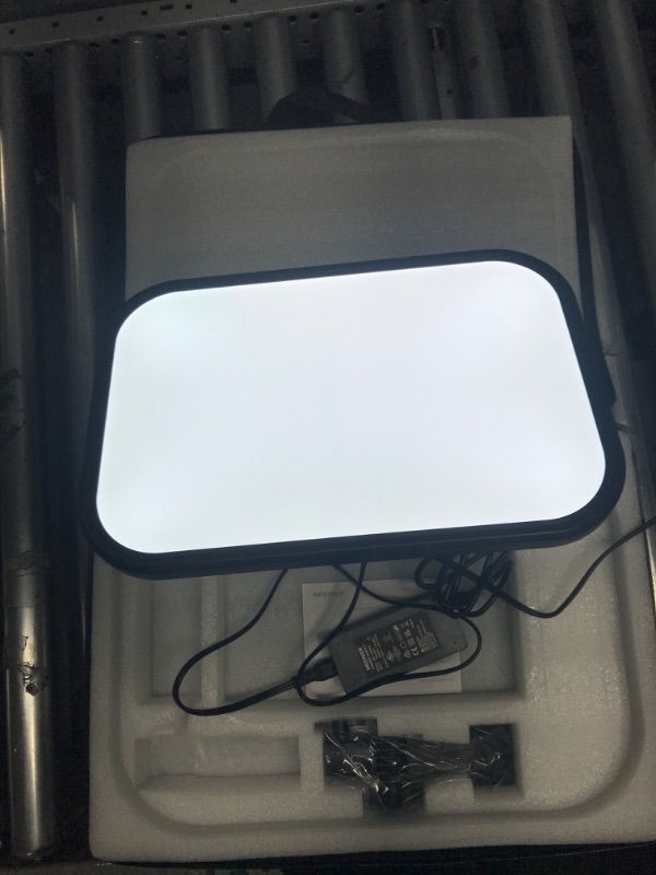 Photo 4 of (See photo for damage) Neewer 18.3” RGB LED Video Light Panel with APP Control, 360°Full Color, 60W Dimmable 2500K~8500K RGB LED Panel CRI/TLCI 97+ with 17 Special Scenes Effect for Game/YouTube/Zoom/Photography(tested)