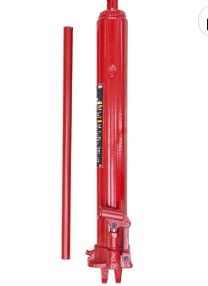 Photo 2 of  Torin Hydraulic Long Ram Jack with Single Piston Pump and Clevis Base (Fits: Garage/Shop Cranes, Engine Hoists, and More): 8 Ton (16,000 lb) Capacity, Red