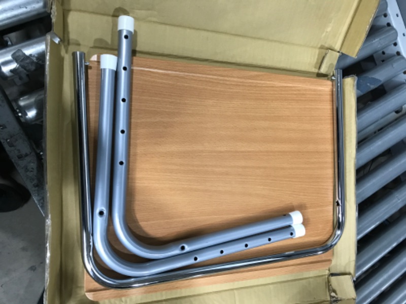 Photo 1 of Mind Reader Drawing TV Tray, Angled Adjustable Height, Portable, Brown Folding Table