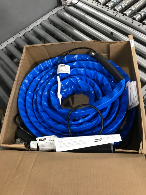 Photo 2 of Camco Heated Drinking Water Hose, - 20° F, 50-Foot, 5/8-Inch ID (22912-A) 50' Cold Weather (Freeze Protection to - 20?F) Frustration-Free Packaging