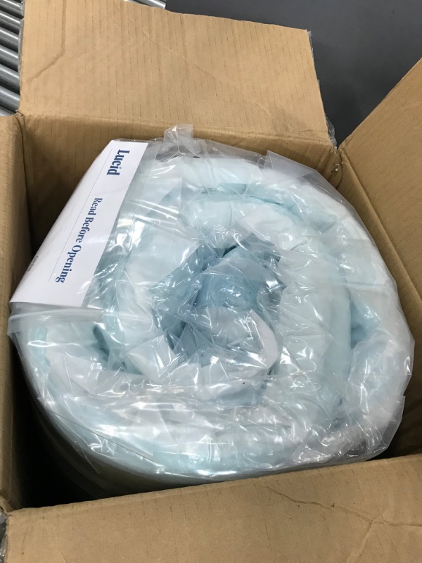 Photo 1 of Lucid 3 Inch Mattress Topper Full – Memory Foam Mattress Topper Full – 5 Zone Gel Infusion – CertiPur Certified Foam – Dorm Room Essentials Gel Full 3 Inch Topper Only