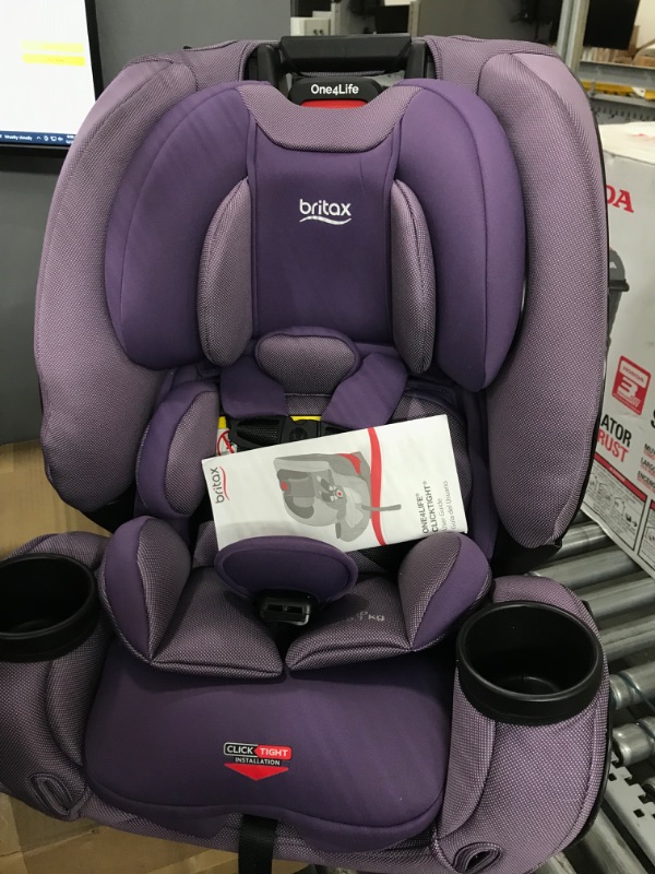 Photo 2 of Britax One4Life ClickTight All-in-One Car Seat – 10 Years of Use – Infant, Convertible, Booster – 5 to 120 pounds - SafeWash Fabric, Plum