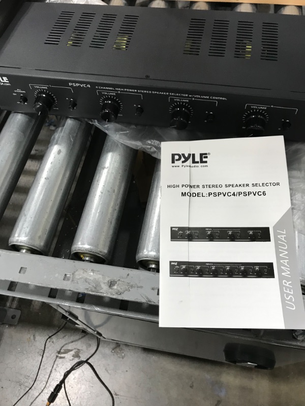 Photo 2 of Premium New and Improved 4 Zone Channel Speaker Switch Selector Volume Control Switch Box Hub Distribution Box for Multi Channel High Powered Amplifier Control 4 Pairs Of speakers - Pyle PSPVC4