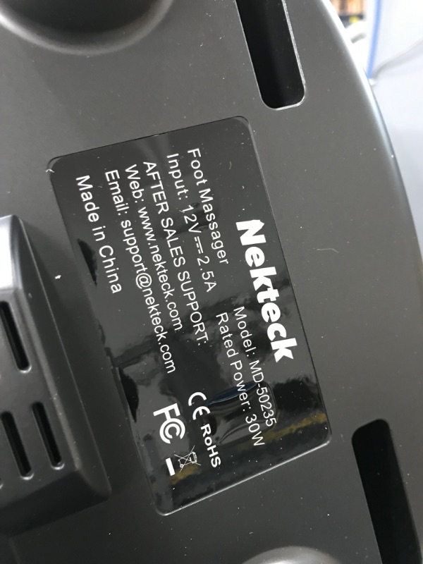 Photo 1 of Nekteck Foot Massager Machine with Heat, Shiatsu Deep Kneading with Muti-Settings, Handle Design, Delivers Relief for Tired Muscles and Plantar Fasciitis, Relax for Home and Office, Fits up to Size 12
