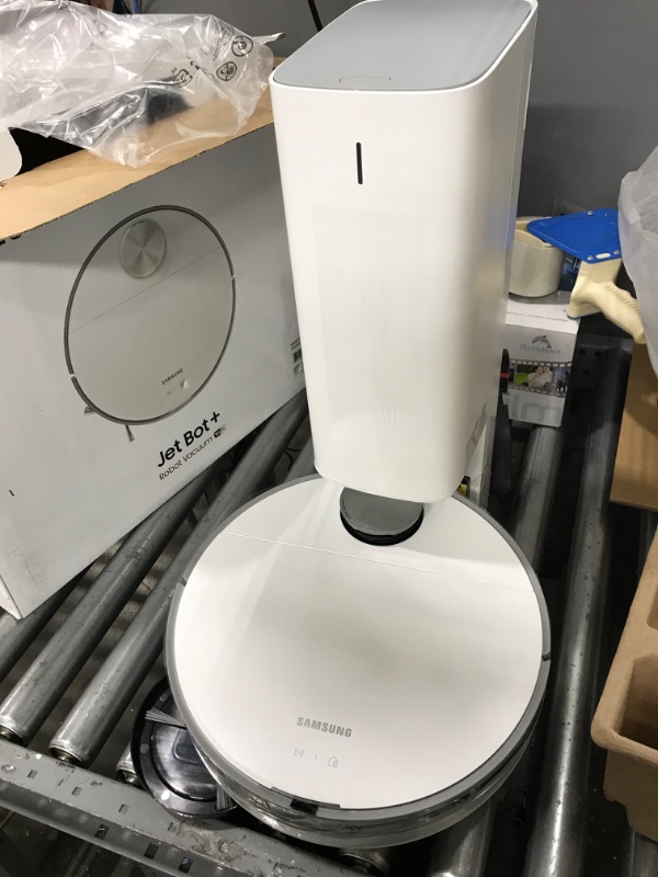 Photo 2 of SAMSUNG Jet Bot+ Robot Vacuum Cleaner w/ Clean Station, Automatic Emptying, Precision Cleaning, 5-Layer Filter, Intelligent Power Control for Hardwood Floors, Carpets, Area Rugs, VR30T85513W/AA, White Jet Bot +