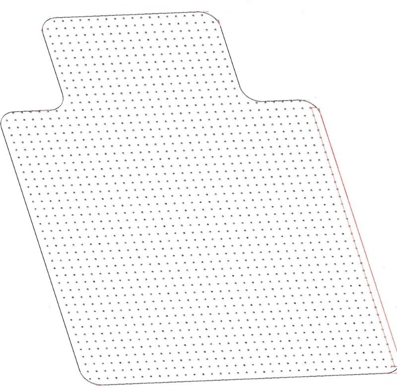 Photo 1 of OPENED 
HOMEK Office Chair Mat, 48”x 36” Clear Floor Protector Mat for Office Chair, Vinyl Desk Chair Mat for Hard Floors, Easy Glide for Chairs Clear 36"x48" With Lip