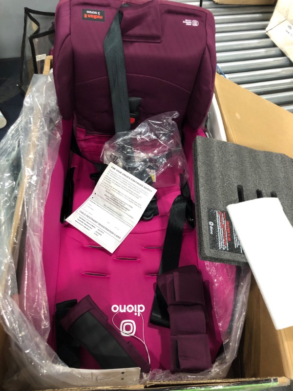 Photo 2 of Diono Radian 3R, 3-in-1 Convertible Car Seat, Rear Facing & Forward Facing, 10 Years 1 Car Seat, Slim Fit 3 Across, Pink Blossom Radian 3R Fits 3 Across Pink Blossom