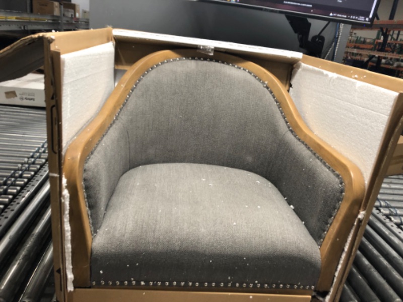 Photo 6 of ***MISSING HARDWARE, FRAME NEAR TOP LEFT SIDE OF HEADREST IS BROKEN SEE PHOTO****
Signature Design by Ashley Engineer Vintage Casual Accent Chair with Nailhead Trim, Brown