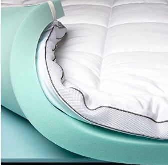 Photo 1 of 3 Inch Pillow Top Memory Foam Mattress Topper  - Serene Lux Dual Layer RV Mattress Pad KING 78x80 
