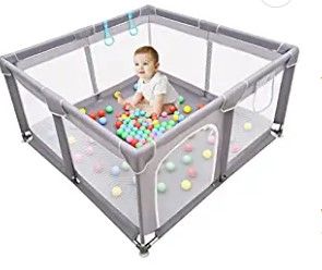 Photo 1 of 120x120 playpen lightgray playpen-gray-01