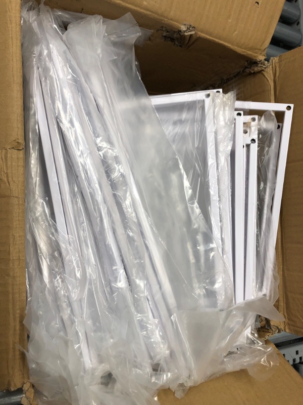 Photo 1 of 10 Pcs 31.5inTall Wedding Centerpieces Vase, Metal Floor Vase Column Flower Stand Geometric Wedding Road Lead Stand Stage Shelf Rectangular Display White 10 x L