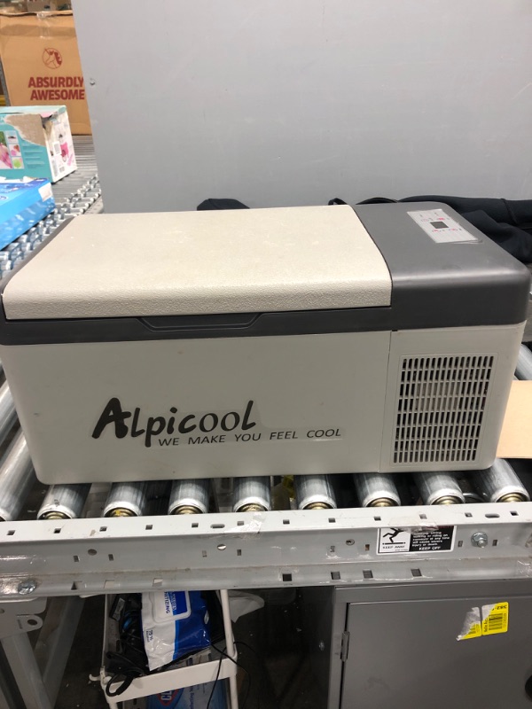 Photo 2 of Alpicool C15 Portable Freezer,12 Volt Car Refrigerator, 16 Quart (15 Liter) Fast Cooling 12V Car Fridge -4?~68?, Car Cooler, 12/24V DC and 100-240V AC for Outdoor, Camping, RV, Truck, Boat
