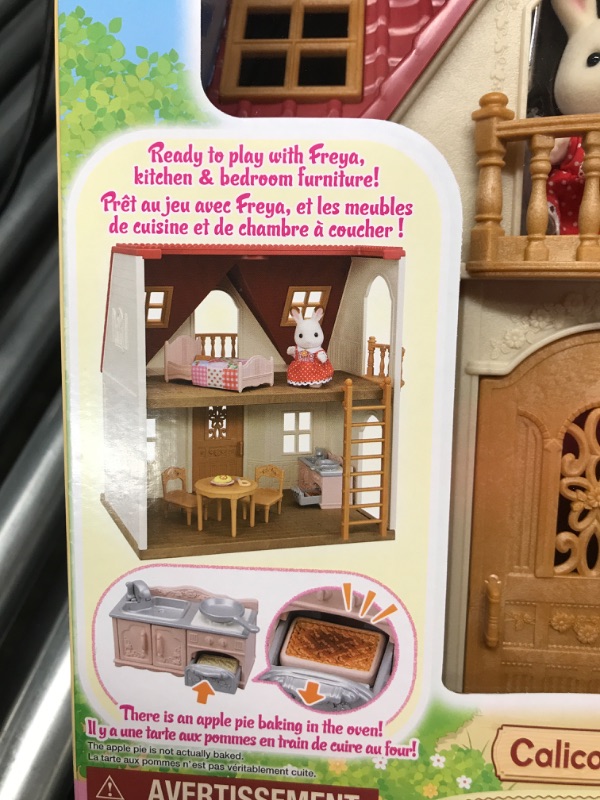 Photo 3 of Calico Critters Red Roof Cozy Cottage, Dollhouse Playset with Figure, Furniture and Accessories