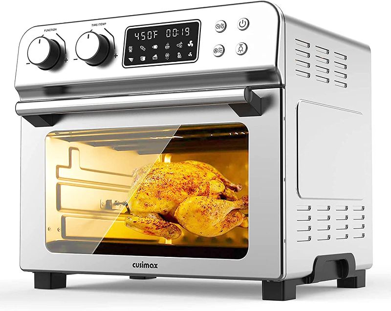 Photo 1 of 10-in-1 Convection Oven, CUSIMAX 24 Quart Large Air Fryer Toaster Oven, Countertop Oven with Rotisserie and Dehydrator, 6 Accessories & Recipes, Digital Controls, 1700W
