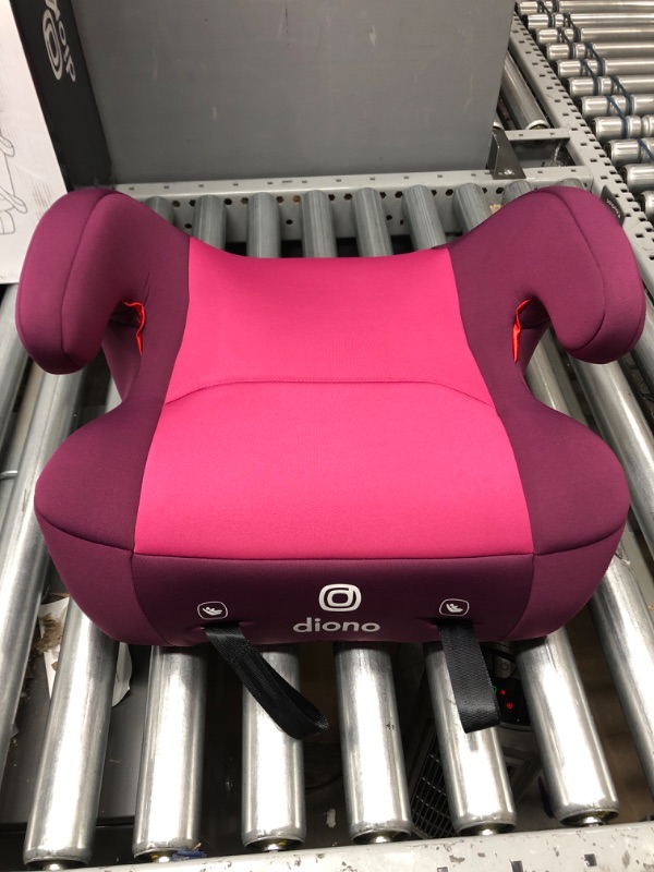 Photo 2 of Diono Solana 2 XL 2022, Dual Latch Connectors, Lightweight Backless Belt-Positioning Booster Car Seat, 8 Years 1 Booster Seat, Pink NEW! LATCH Connect Single Pink