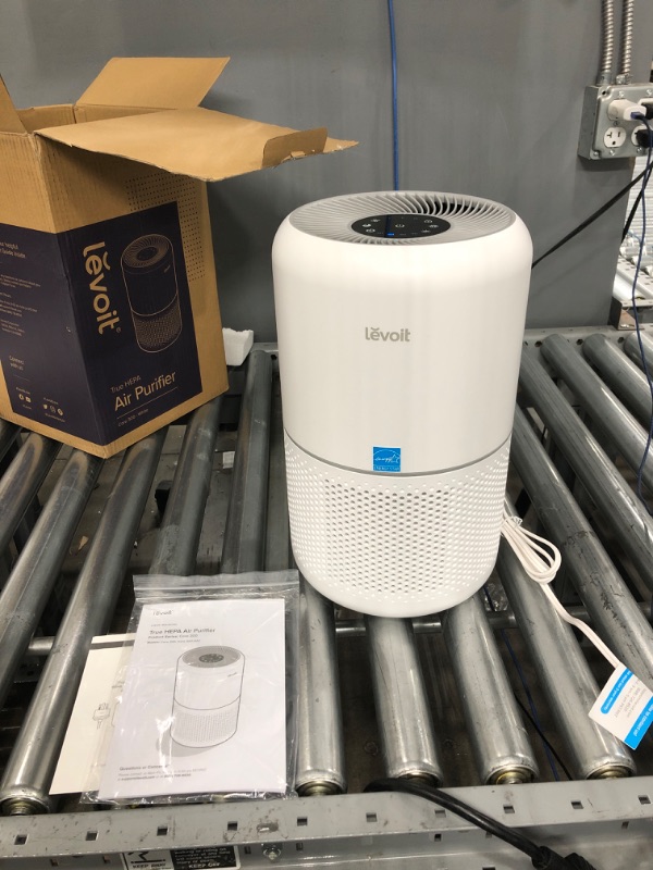 Photo 2 of ***TESTED WORKING*** LEVOIT Air Purifier for Home Allergies Pets Hair in Bedroom, H13 True HEPA Filter, 24db Filtration System Cleaner Odor Eliminators, Ozone Free, Remove 99.97% Dust Smoke Mold Pollen, Core 300, White Cream White