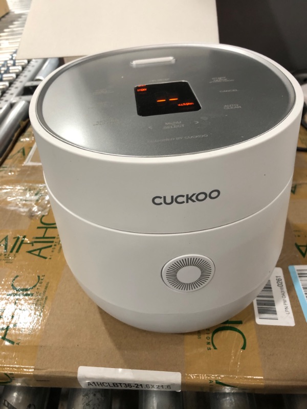 Photo 3 of CUCKOO CR-0675F | 6-Cup (Uncooked) Micom Rice Cooker | 13 Menu Options: Quinoa, Oatmeal, Brown Rice & More, Touch-Screen, Nonstick Inner Pot | White
