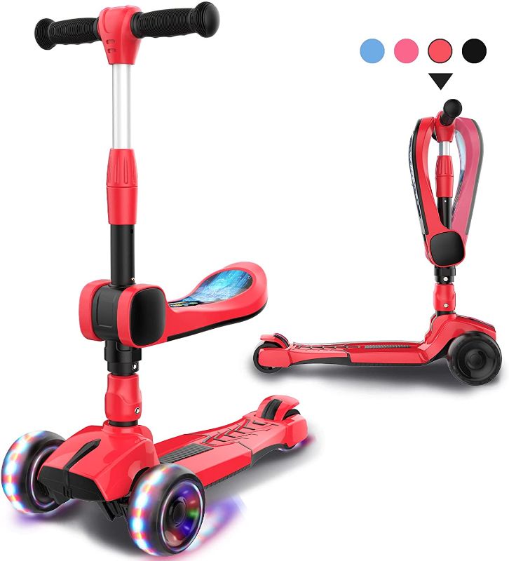 Photo 1 of 3 Wheel Scooter for Kids Ages 3-5 Toddler Gifts for 3 4 5 Year Old Boys and Girls Toys
black and red 