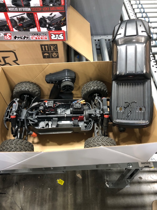 Photo 4 of ARRMA 1/10 BIG ROCK 4X4 V3 3S BLX Brushless Monster RC Truck RTRBattery and Charger Required Trucks Electric RTR 1/10 Off-Road **MOTOR/BATTERY NOT INCLUDED**