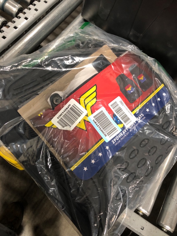 Photo 1 of BDK DC Comics - Classic Wonder Woman Car Floor Mats 3pc Set - Logo on Heavy Duty Rubber, Fits Most Cars Trucks Van SUVs Wonder Woman Full Set