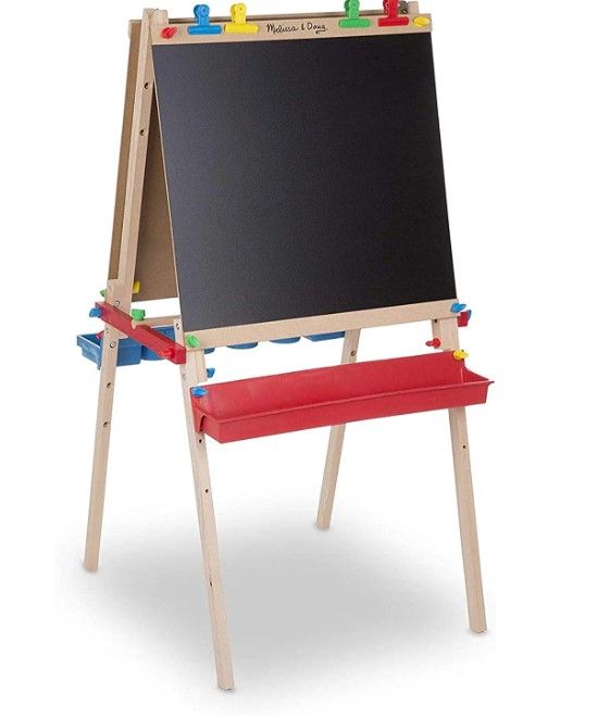 Photo 1 of ***USED***Melissa & Doug Deluxe Standing Art Easel - Dry-Erase Board, Chalkboard, Paper Roller
