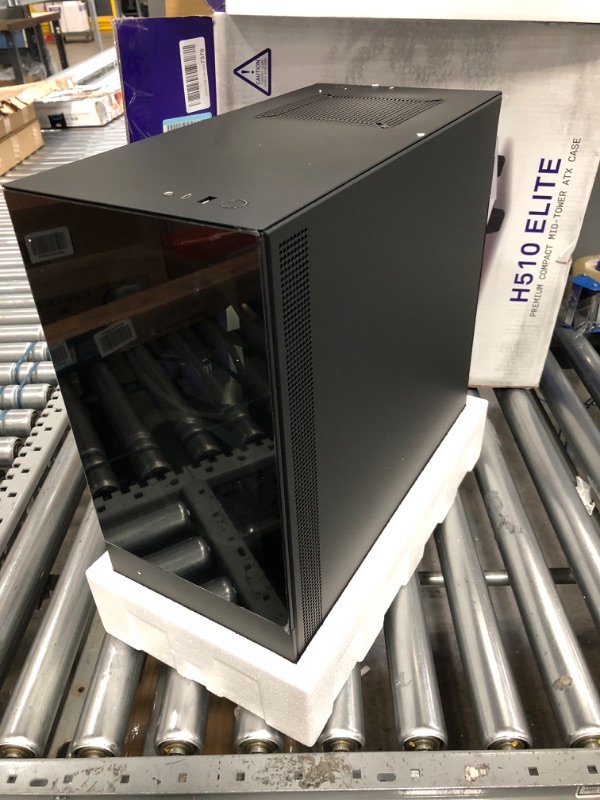 Photo 2 of NZXT H510 Elite - CA-H510E-B1 - Premium Mid-Tower ATX Case PC Gaming Case - Black & Corsair Vengeance RGB PRO 16GB (2x8GB) DDR4 3200MHz C16 LED Desktop Memory - Black Black H510 Elite i-Series Case