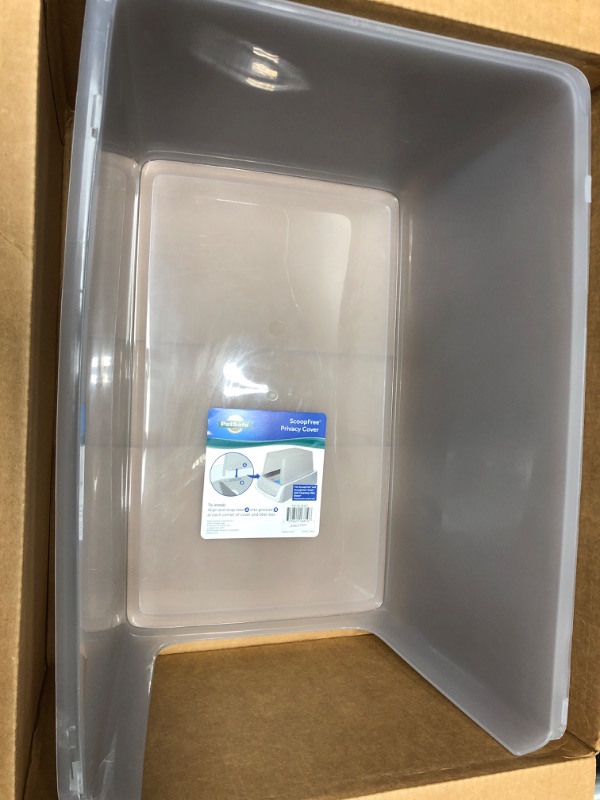 Photo 2 of ***MINOR DAMAGE***ScoopFree Self-Cleaning Litter Box Privacy Hood - Works with ScoopFree 2nd Generation and Smart Litter Boxes, Grey