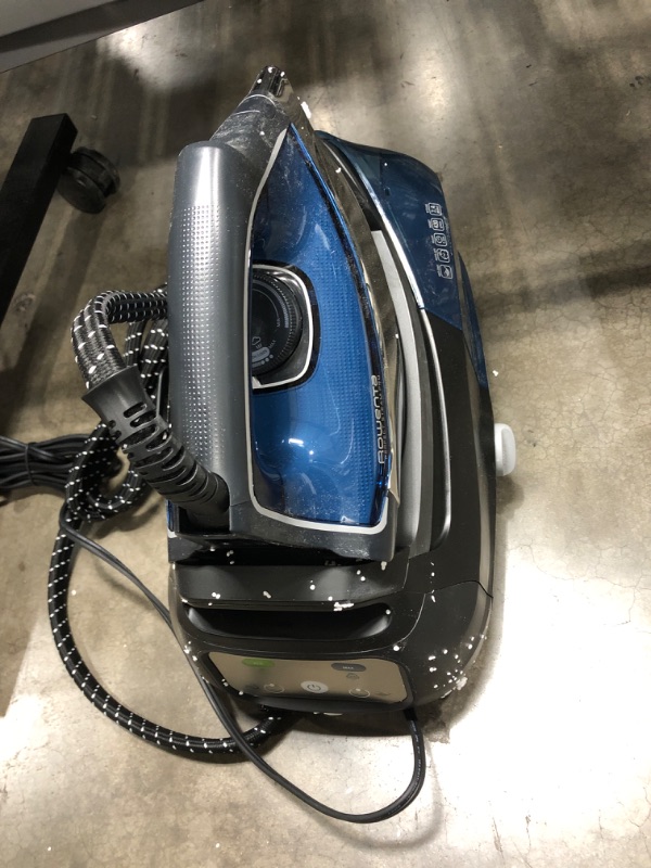 Photo 2 of ***DOES NOT POWER ON/PARTS ONLY***Rowenta DG8624U1 Perfect Pro Station 1800 Watts Fast Heat Up, and 430g / min steam Burst, Advanced Technology, Blue Advanced Fast Heatup Technology Blue