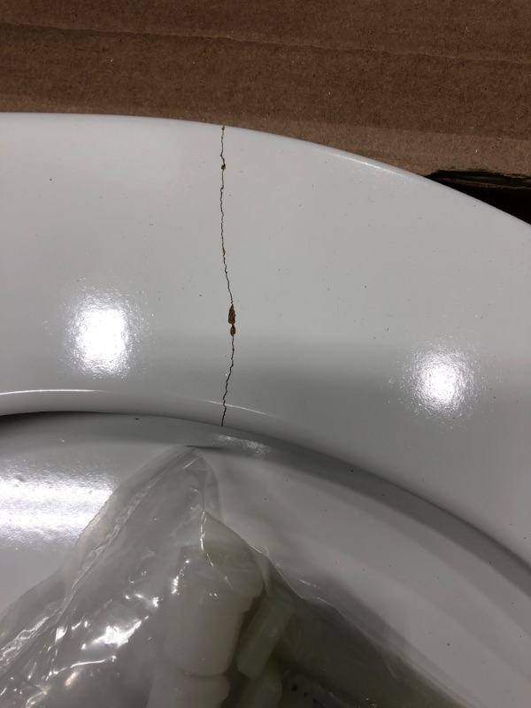 Photo 3 of ***MAJOR DAMAGE/SEE PHOTOS***BEMIS 600E4 000 Ashland Toilet Seat with Slow Close, Never Loosens and Provide the Perfect Fit, ROUND, Enameled Wood, White