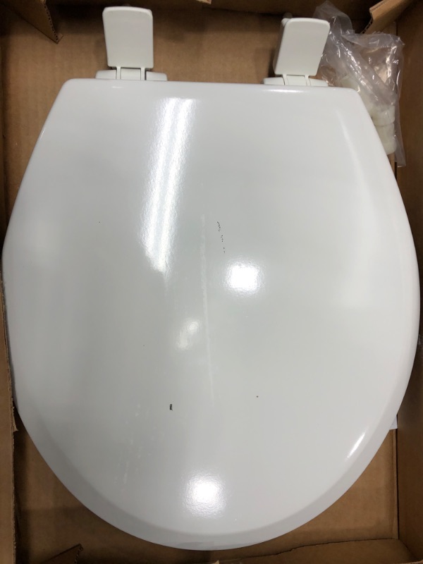 Photo 4 of ***MINOR DAMAGE/SEE PHOTOS***MAYFAIR 1888SLOW 000 NextStep2 Toilet Seat with Built-In Potty Training Seat, Slow-Close, Removable that will Never Loosen, ELONGATED, White Elongated White