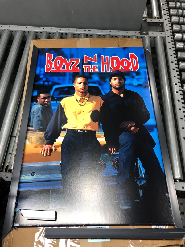 Photo 2 of ***BROKEN FRAME/PICTURE ONLY***Trends International Boyz N The Hood - One Sheet Wall Poster, 22.375" x 34", Black Framed Version 22.375" x 34" Black Framed Version