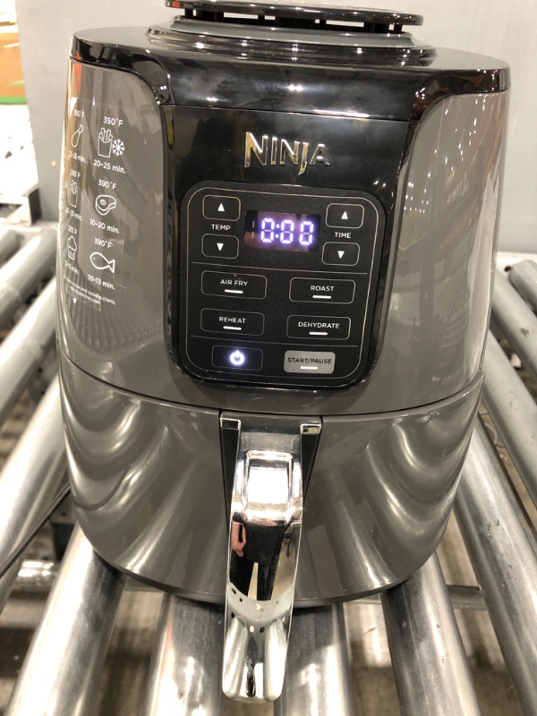 Photo 3 of ***TESTED***Ninja AF101 Air Fryer that Crisps, Roasts, Reheats, & Dehydrates, for Quick, Easy Meals, 4 Quart Capacity, & High Gloss Finish, Black/Grey 4 Quarts