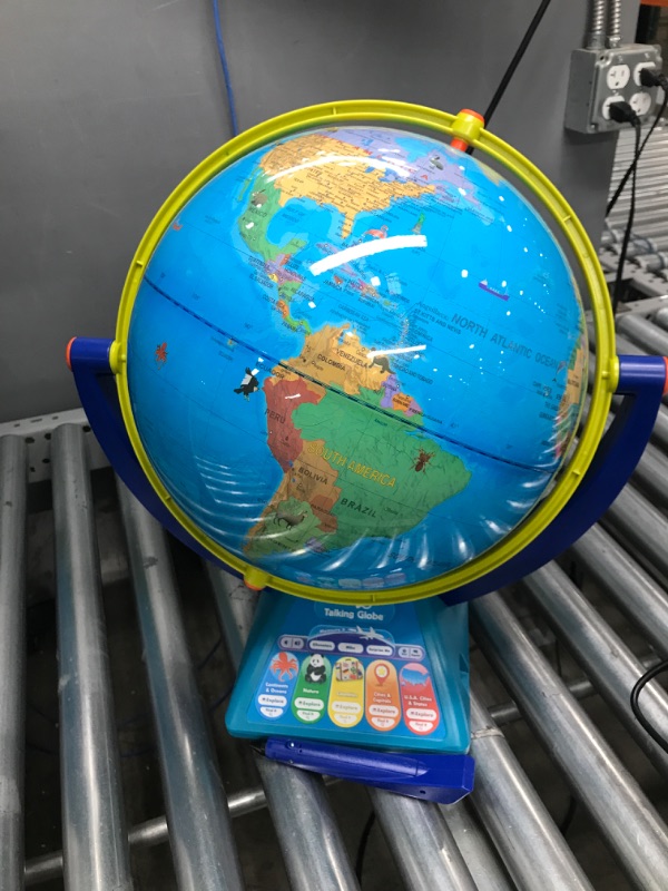 Photo 2 of Educational Insights GeoSafari Jr. Talking Interactive Globe with Talking Pen for Kids, Featuring Bindi Irwin, Gift for Boys & Girls, Ages 4+